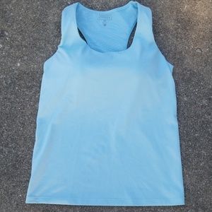 Athleta Baby Blue Tank With Built In Bra, Size 34B